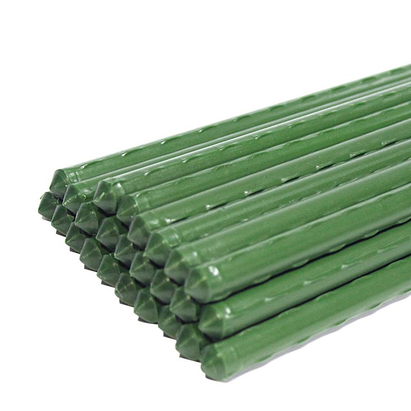 Growsun 4ft Garden Stakes Metal Plastic Coated Plant Cage Supports Tomato Stakes Trellis Climbing for Tomatoes,Trees,Cucumber,Fences,Beans,25 Pack - Image 1
